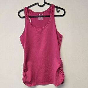 Half Moon Ruched Tank Top Pink M